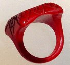 Check out this big red bakelite ring!