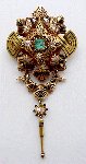 What a superbly designed diamond and emerald brooch from the Napoleon III era!