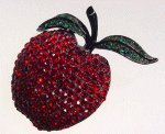 Gracious, what a fabulous red apple brooch!