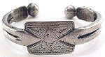 This is a solid silver anklet from North Africa.