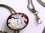 This sterling silver chain and cameo slide is from The Gay 90's.