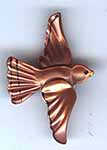 Soft brown in color -- an attractive, flying bird pin.