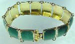 Great teal green enamel and sterling silver bracelet by David Andersen of Norway.