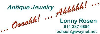 Welcome to Ooh Aah Antique Jewelry!